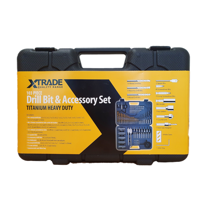 XTRADE 103 Piece Drill Bit and Accessories Set X0900051