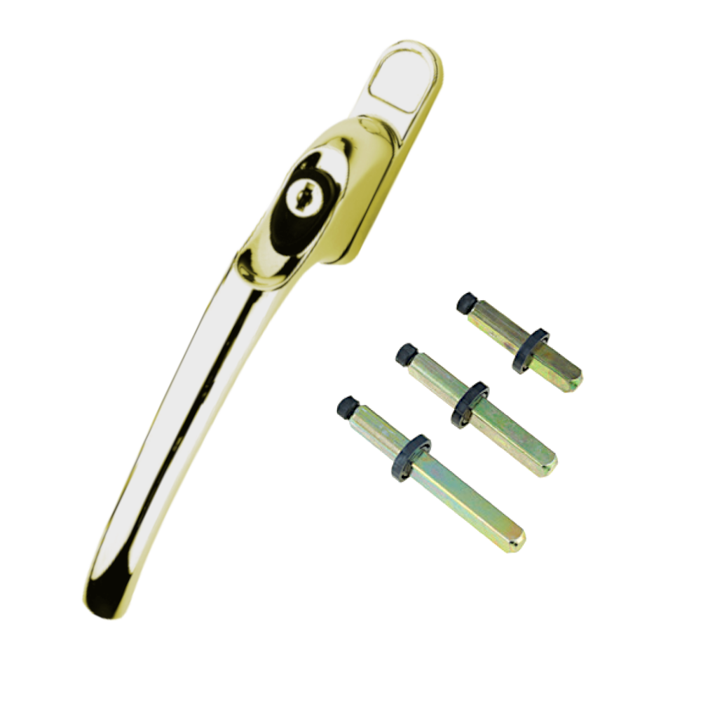 YALE UPVC Inline Multi Spindle Window Handle Polished Gold