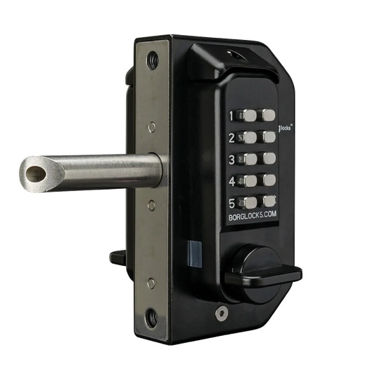 BORG LOCKS BL3030 MG Pro ECP Easicode Mini Gate Lock Knob Operated Double Sided Keypad Black (Marine Grade Pro)