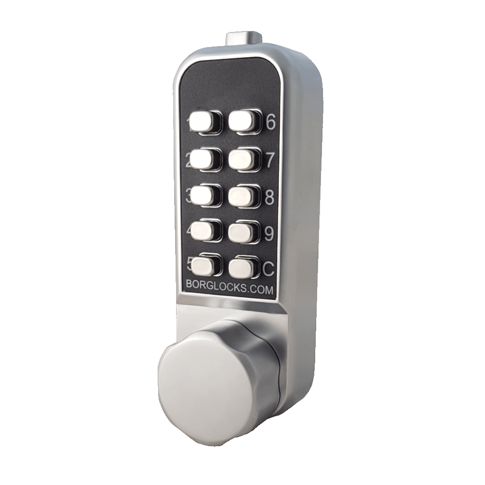 BORG LOCKS BL1506 Vertical Mini Cabinet Lock Easicode Pro c/w Cam BL1506 ECP - Satin Chrome