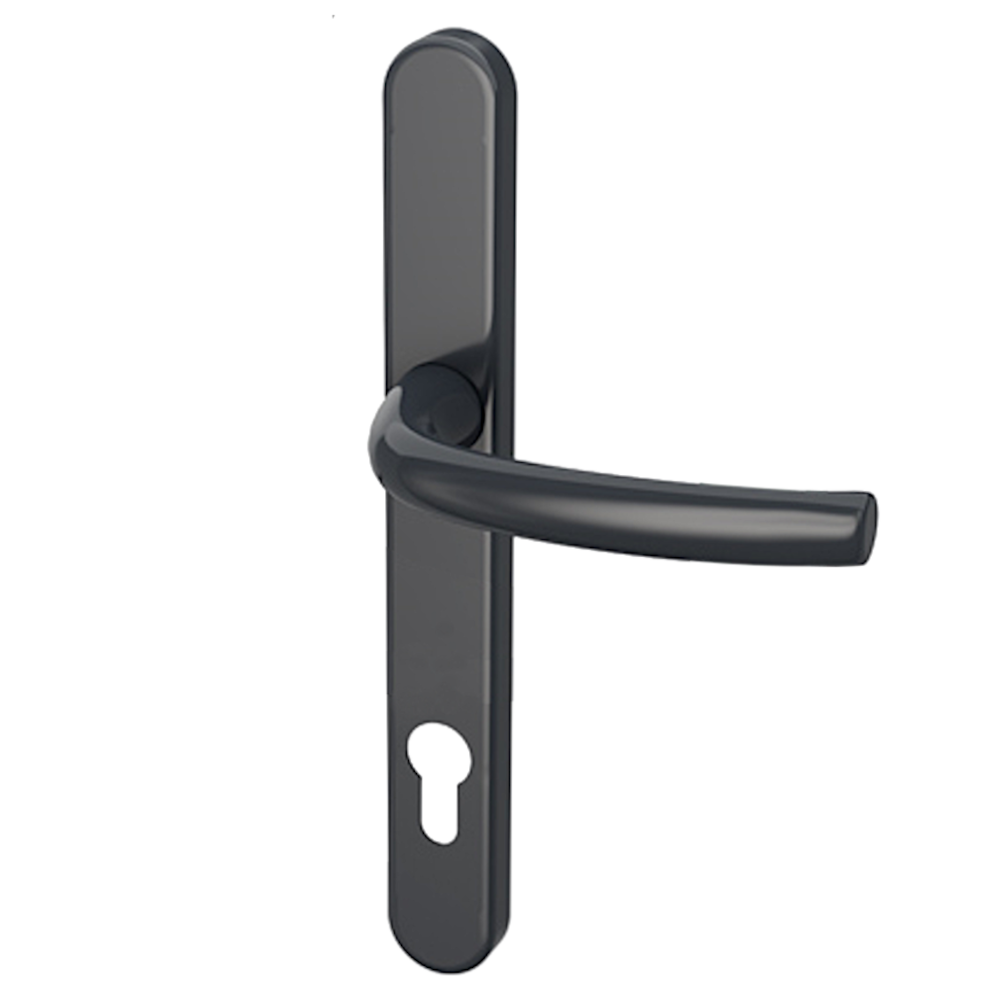 HOPPE Suited Lever/Lever Handle 240mm Backplate With 92mm Centres AR7550/3492 50021370 - Anthracite Grey