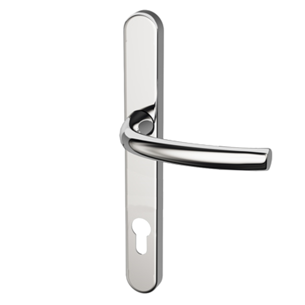 HOPPE Suited Lever/Lever Handle 240mm Backplate With 92mm Centres AR7550/3492 50021382 - Polished Chrome