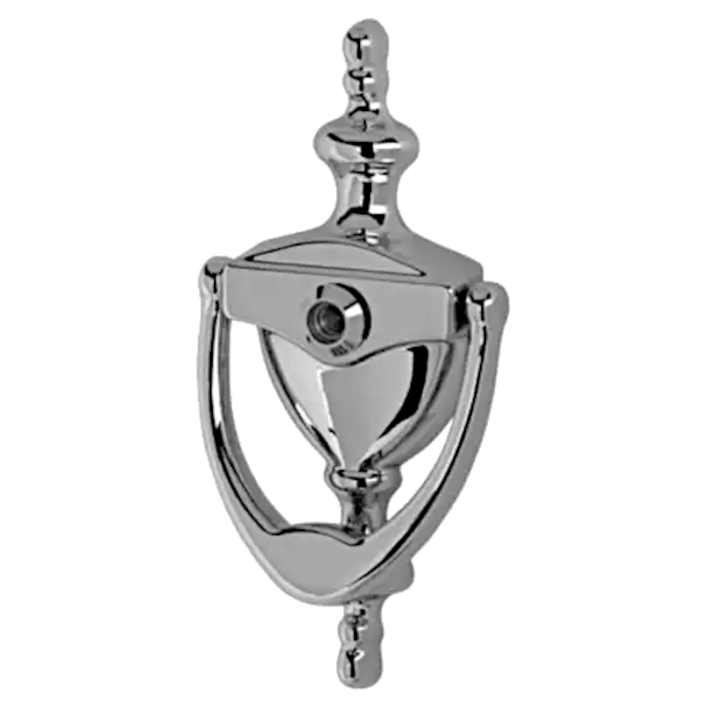 HOPPE Suited Traditional Knocker With 120 Degree Viewer AR727K 87143456 - Polished Chrome