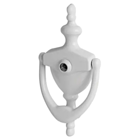 HOPPE Suited Traditional Knocker With 120 Degree Viewer AR727K 87143435 - White