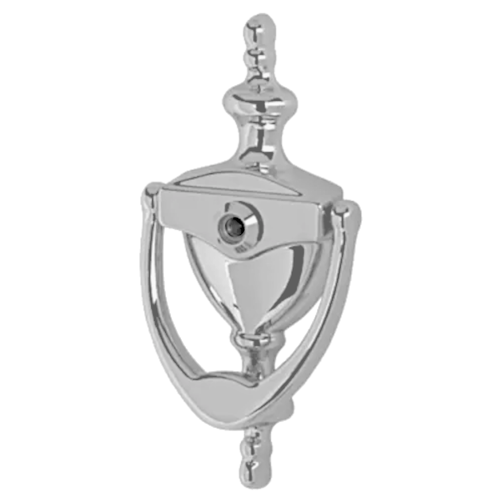 HOPPE Suited Traditional Knocker With 120 Degree Viewer AR727K 50022106 - Satin Chrome