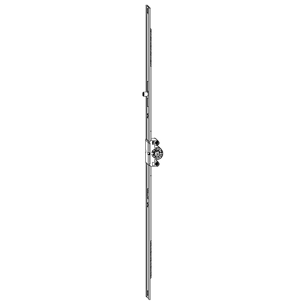 ROTO NT Espagnolette 15mm Backset With Centred/Variable Handle Height 400mm 259718 - Silver