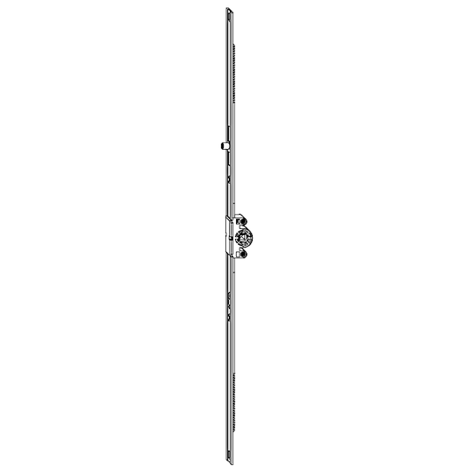 ROTO NT Espagnolette 15mm Backset With Centred/Variable Handle Height 580mm 1 Cam 259719 - Silver