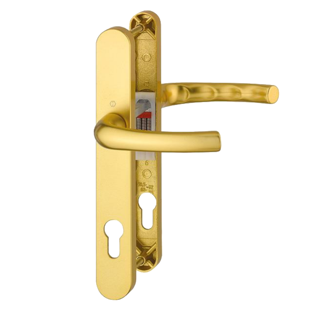 HOPPE Tokyo 92mm Lever/Lever Narrow Backplate Door Handle 1710RH/3633N/3623N 92mm Centres - Gold