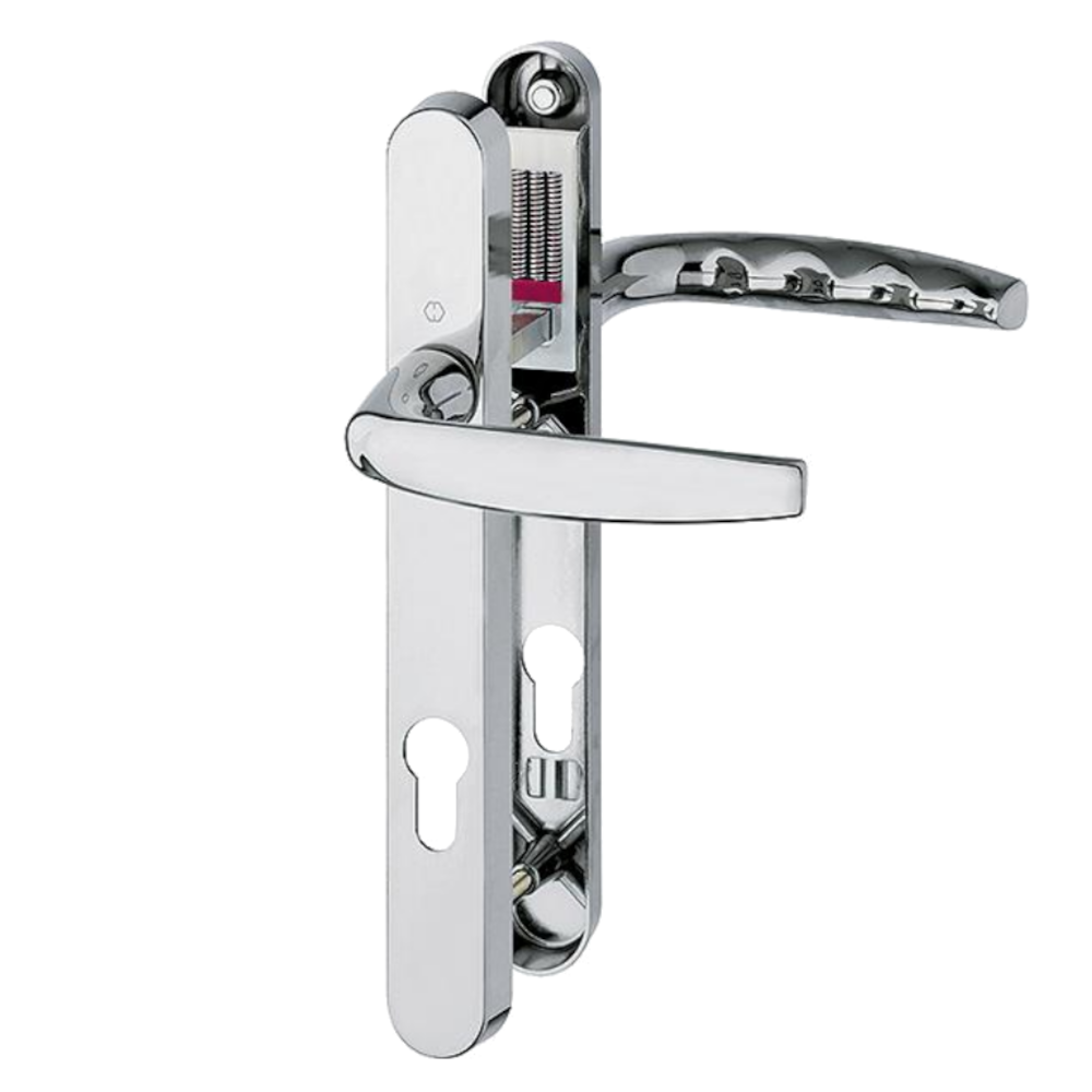 HOPPE Atlanta 92mm Lever/Lever Narrow Backplate Door Handle M1530M/3829N 92mm Centres - Polished Chrome