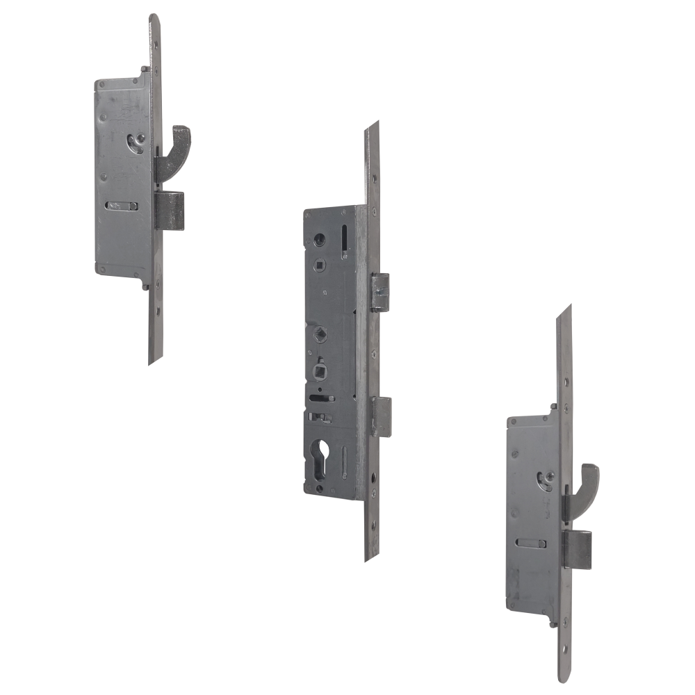 MILLENCO Mantis 3 Lever Latch & Deadbolt 92/62 Twin Spindle 2 Hook, 2 Deadbolt 20mm Radius Faceplate 45/92-62