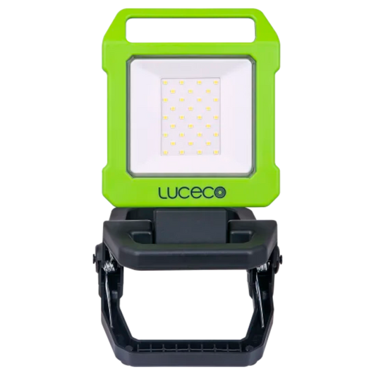 LUCECO Folding Clamp Work Light With Power Bank & USB Charging 1000 Lumen - Green