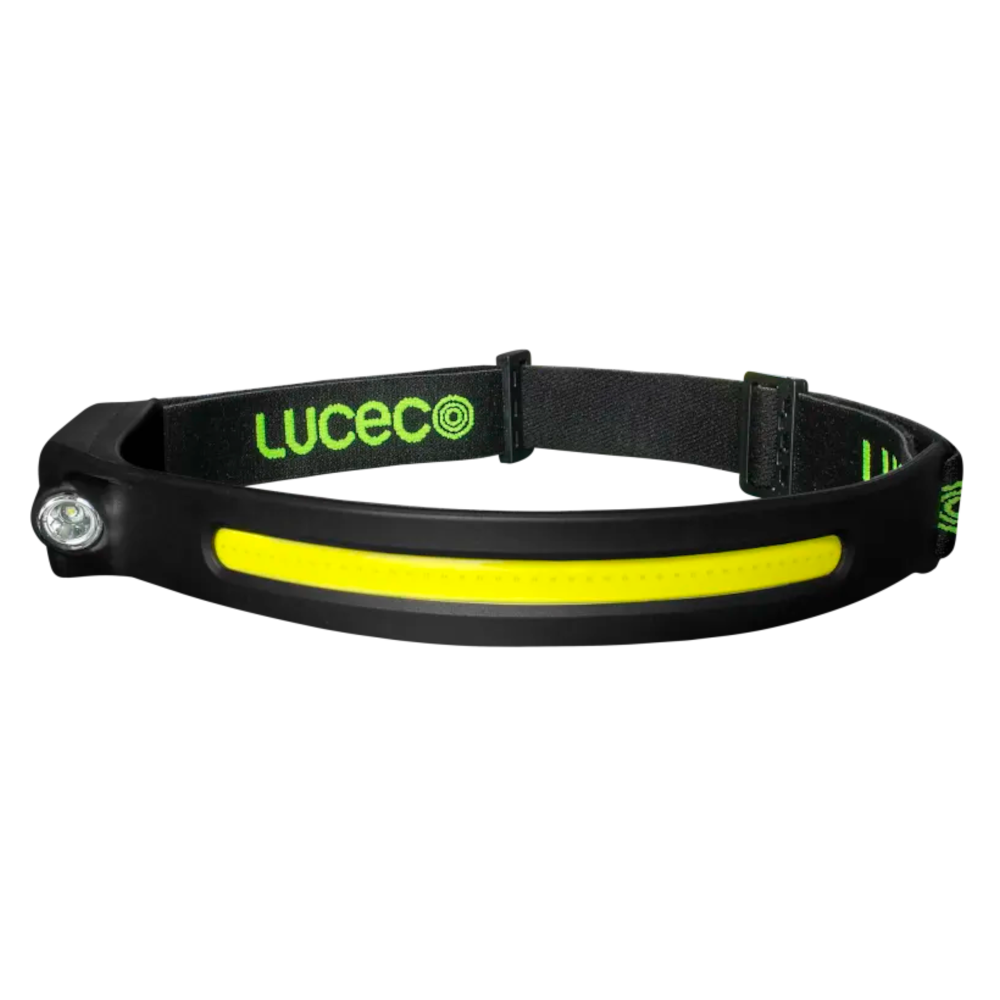 LUCECO 5W LED Flexible Head Torch With Motion Sensor & USB Charging 350 + 150 Lumen - Black