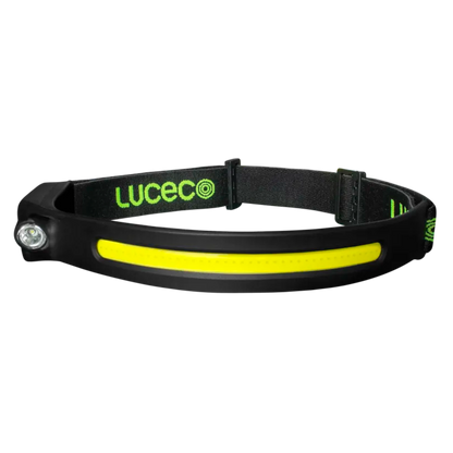 LUCECO 5W LED Flexible Head Torch With Motion Sensor & USB Charging 350 + 150 Lumen - Black