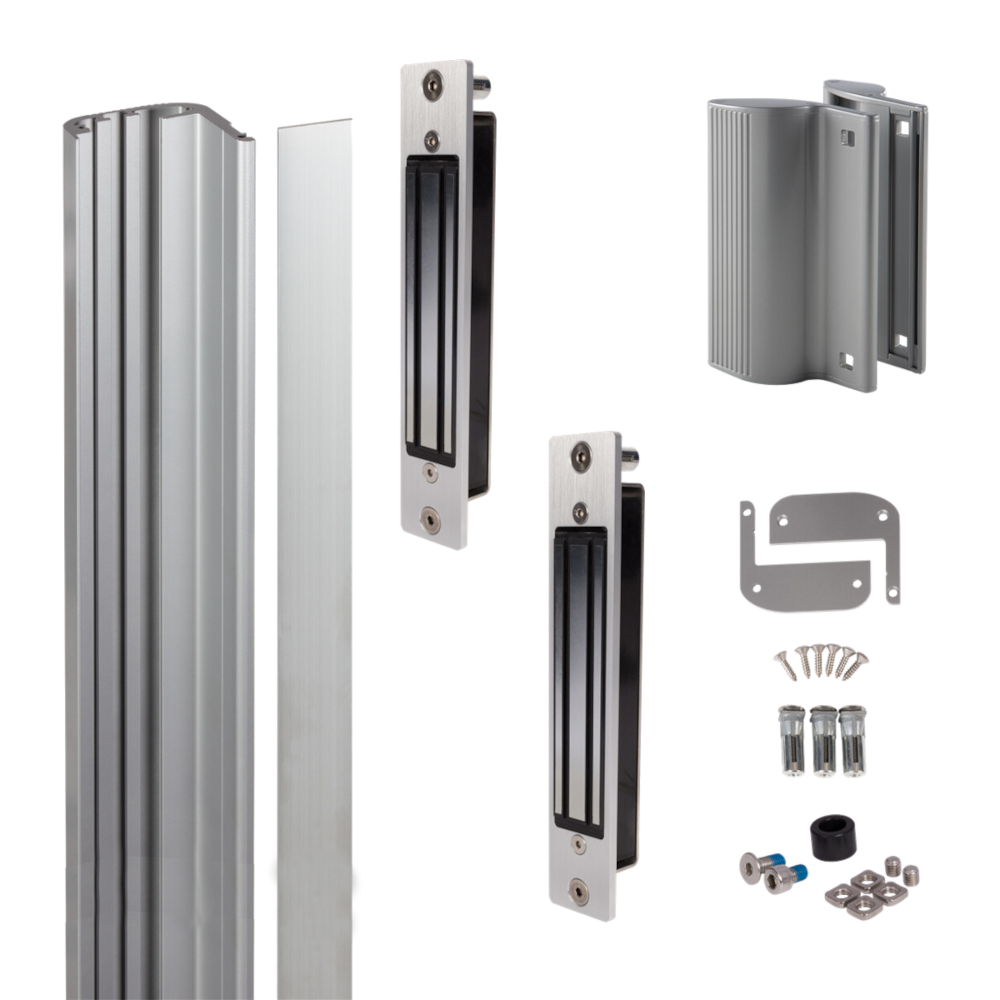 LOCINOX N-Line B-Mag Kit For Swing Gates Silver