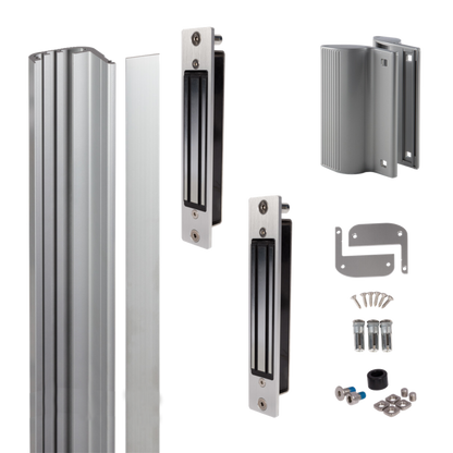 LOCINOX N-Line B-Mag Kit For Swing Gates Silver