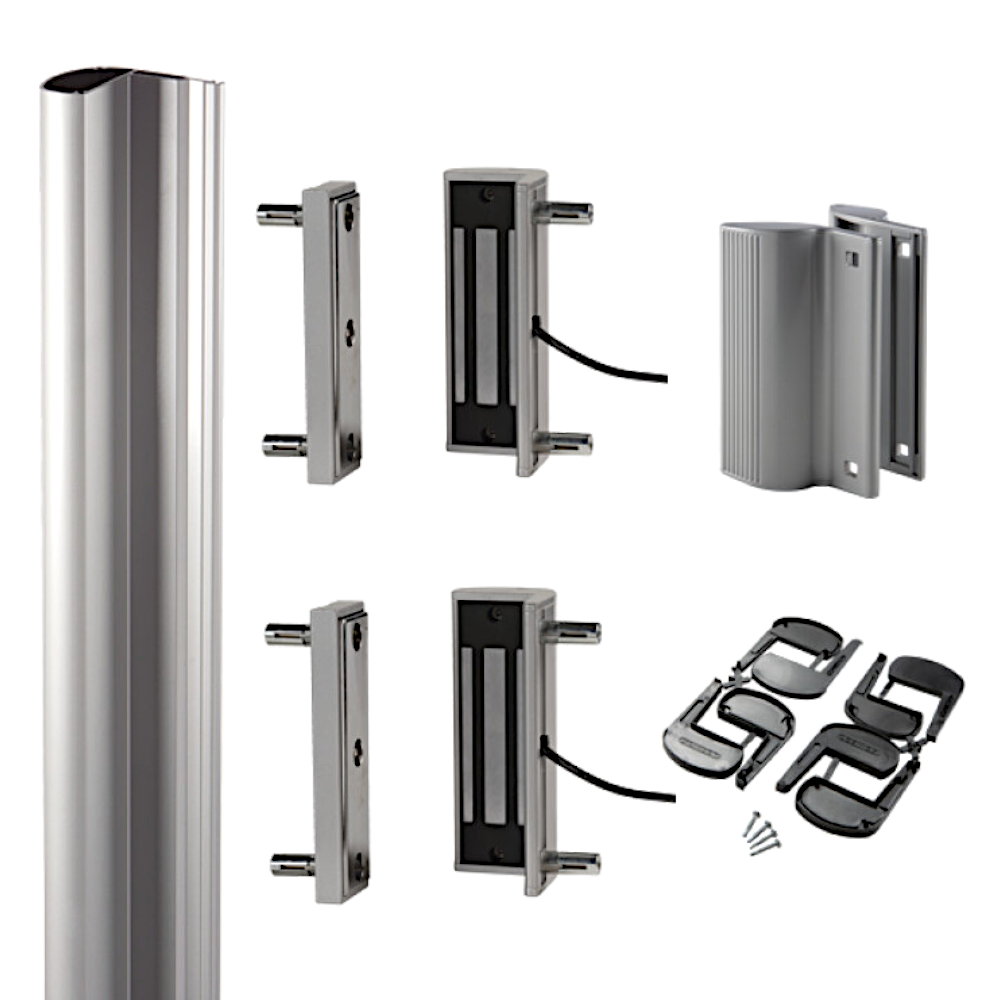 LOCINOX N-Line Mag Kit 3000 For Swing Gates Silver