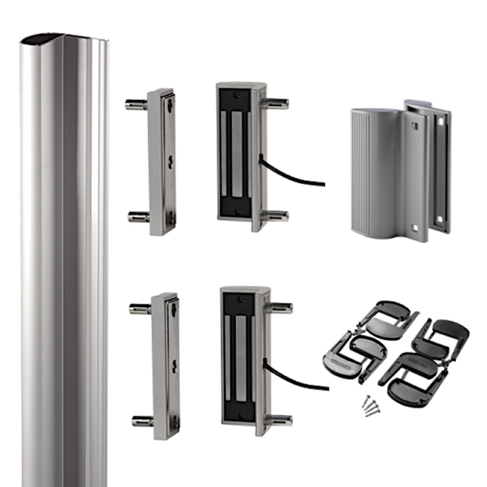 LOCINOX N-Line Mag Kit 3000 For Swing Gates Silver