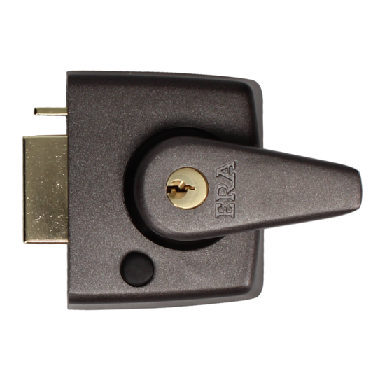 ERA 183 & 193 Deadlocking Nightlatch 40mm With Brass Cylinder - Polished Brass