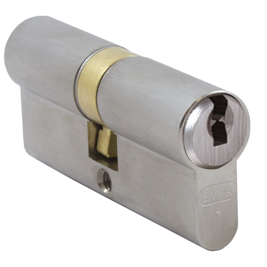 EVVA ICS S363 Euro Double Banham Cylinder Keyed To Differ 003EI Keyed To Differ - Nickel Plated