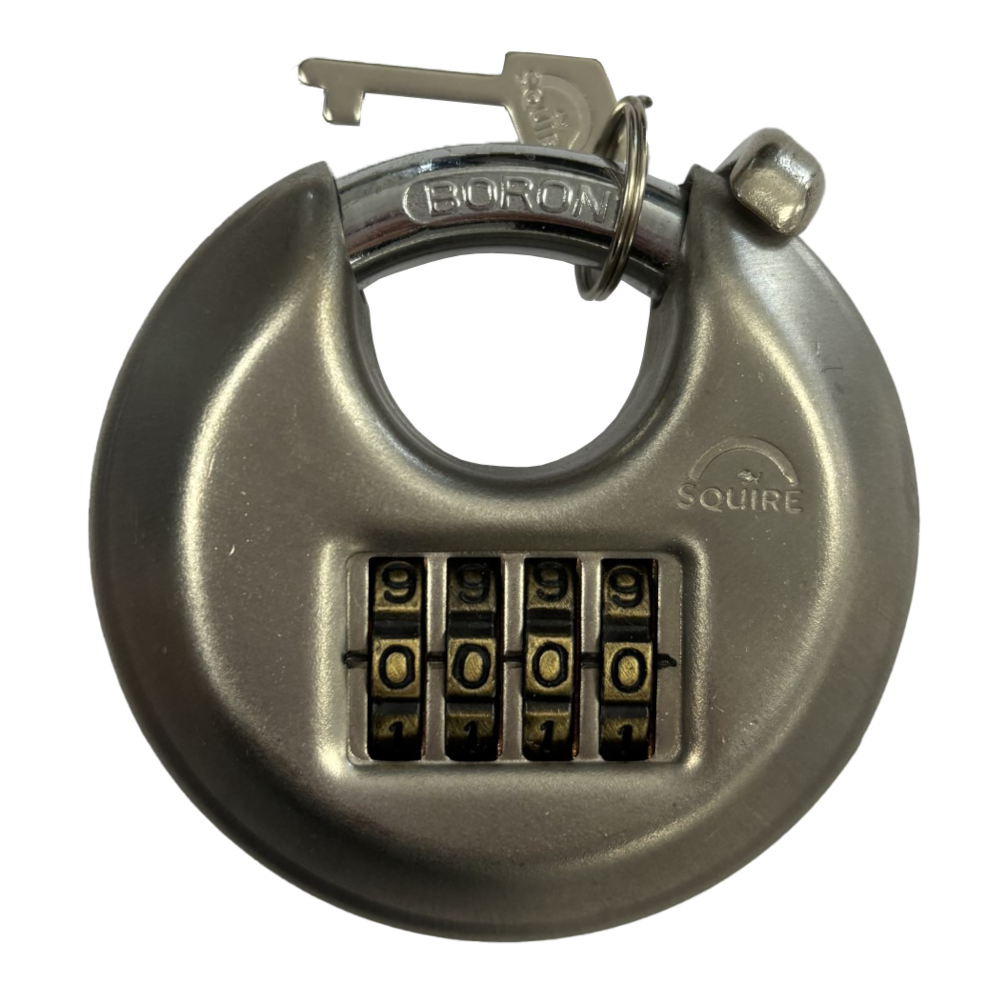 SQUIRE DCL1Combi 70mm Combination Discus Padlock Pro - Hardened Boron Steel