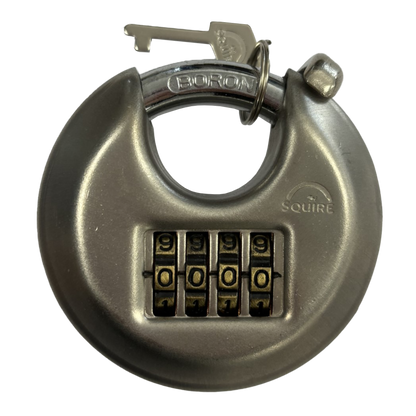 SQUIRE DCL1Combi 70mm Combination Discus Padlock Pro - Hardened Boron Steel