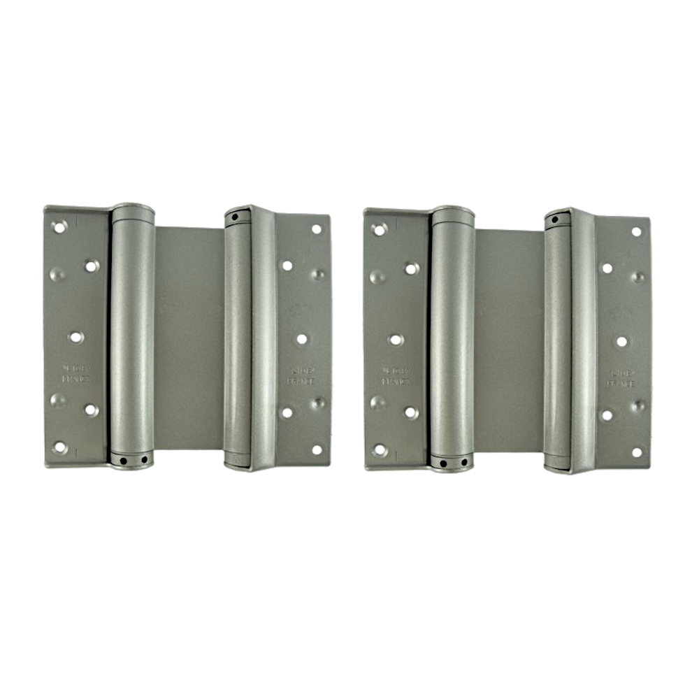 LIOBEX Fire Rated Double Action Spring Hinges C/W Intumescent 200mm FD60 1 Pair - Silver