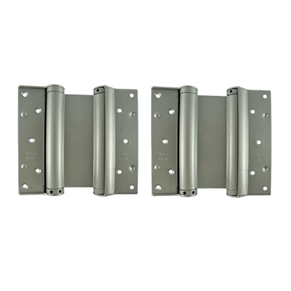 LIOBEX Fire Rated Double Action Spring Hinges C/W Intumescent 200mm FD60 1 Pair - Silver