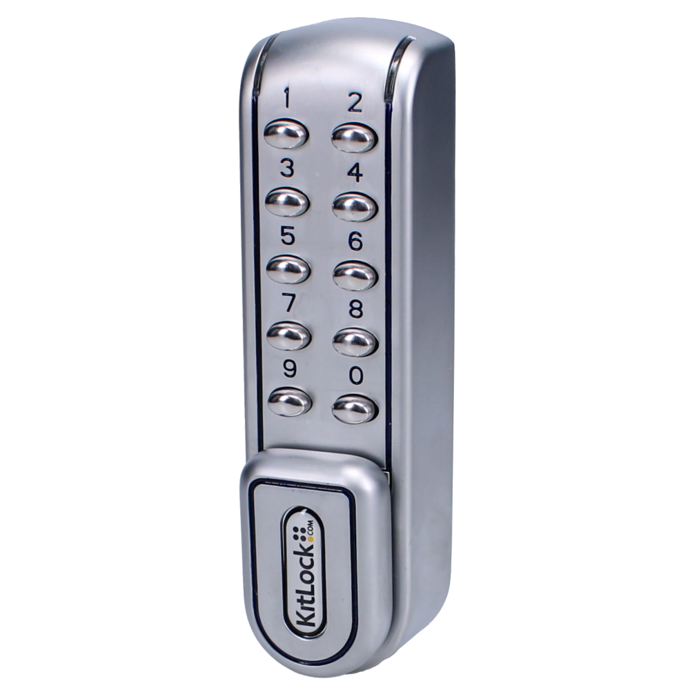 CODELOCKS KL1200 Battery Operated Digital Cabinet Lock Silver Grey