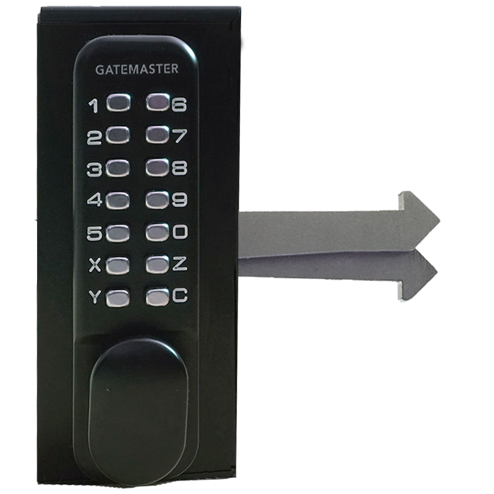 GATEMASTER SGLDS Single Sided Sliding Digital Gate Lock 40mm Frame Left Hand SGLDS40L - Black