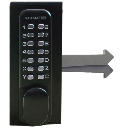 GATEMASTER SGLDS Single Sided Sliding Digital Gate Lock 40mm Frame Left Hand SGLDS40L - Black