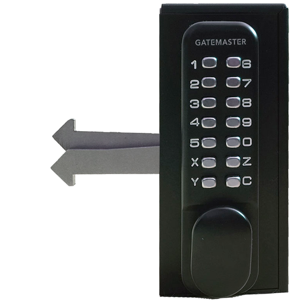 GATEMASTER SGLDS Single Sided Sliding Digital Gate Lock 40mm Frame Right Hand SGLDS40R - Black