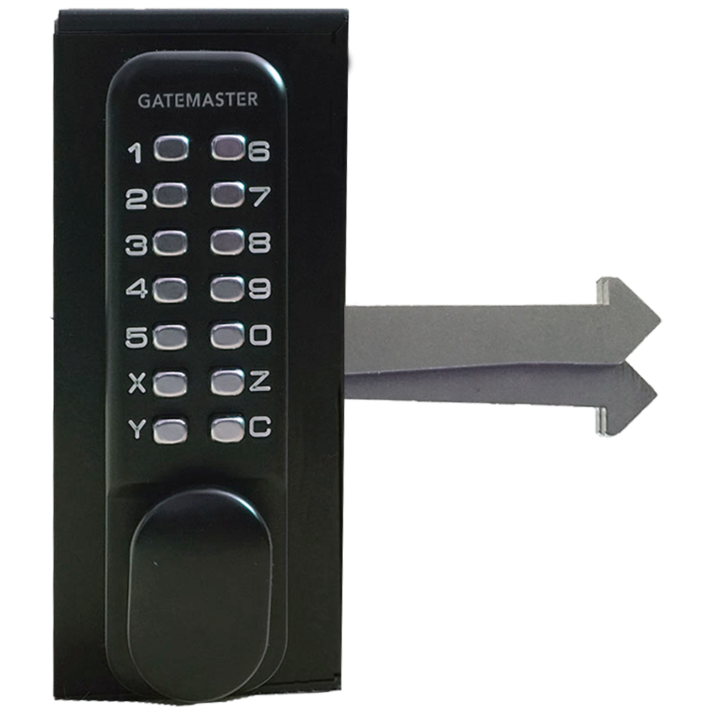 GATEMASTER SGLDS Single Sided Sliding Digital Gate Lock 50mm Frame Left Hand SGLDS50L - Black