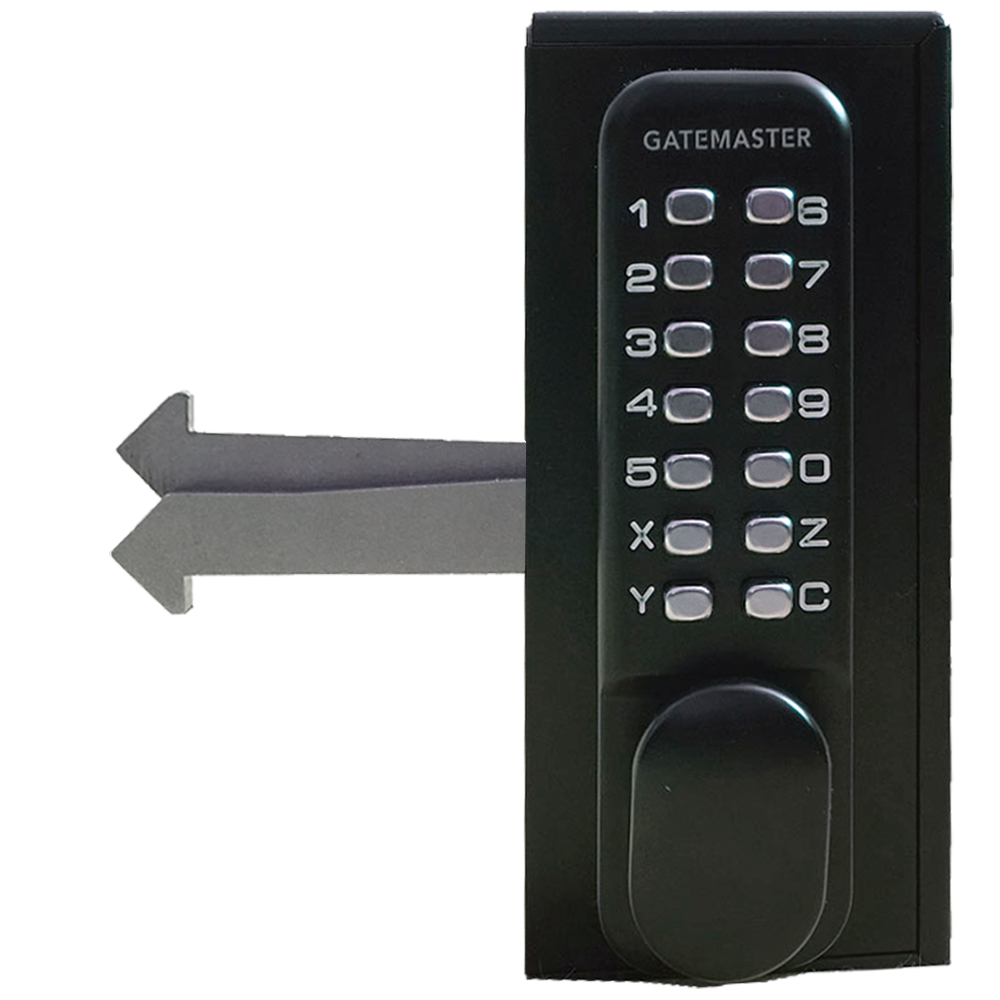 GATEMASTER SGLDS Single Sided Sliding Digital Gate Lock 50mm Frame Right Hand SGLDS50R - Black