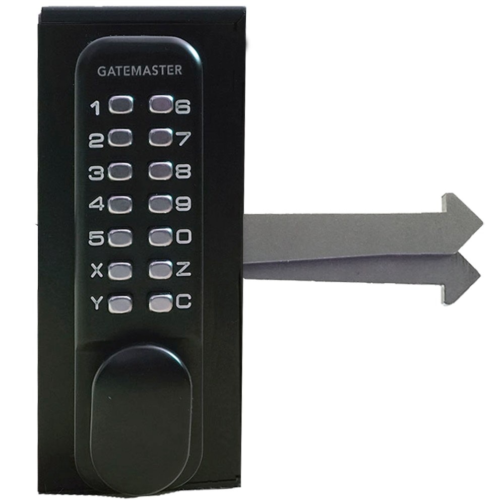 GATEMASTER SGLDS Single Sided Sliding Digital Gate Lock 60mm Frame Left Hand SGLDS60L - Black