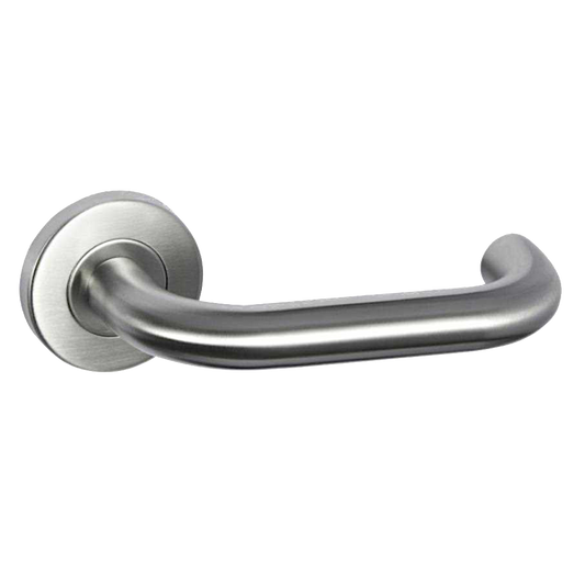 UNION J-1000RRSS01SS Return To Door Lever On Rose Tubular Handle Satin Stainless Steel