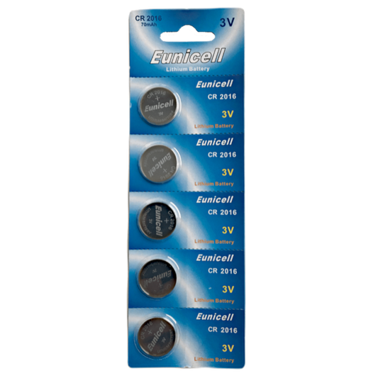 EUNICELL 3V CR2016 Button Cell Battery (5 PER CARD) CR2016