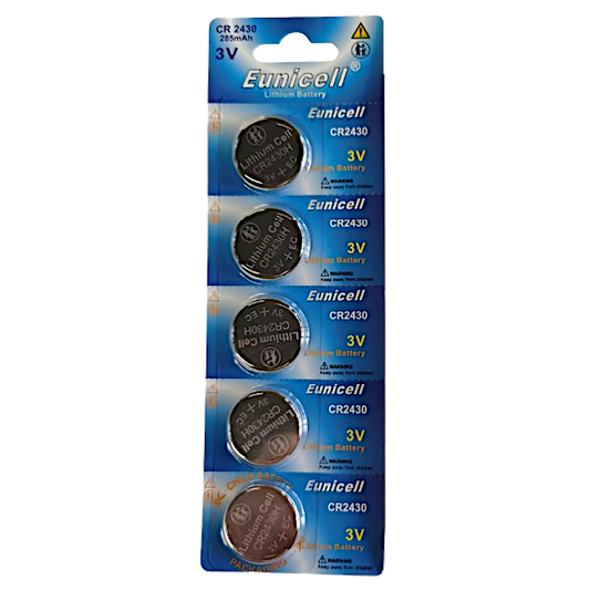 EUNICELL 3V CR2430 Button Cell Battery (5 PER CARD) CR2430