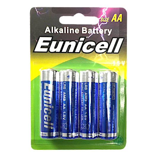 EUNICELL AA 1.5V Alkaline Batteries (4 PER CARD) AA