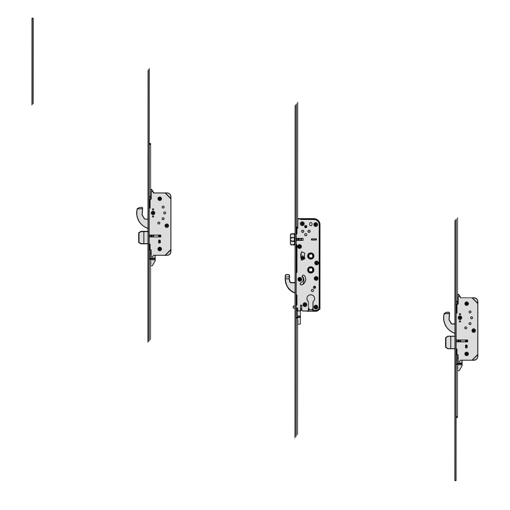 MILLENCO Mantis 2 Latch & Hookbolt 95/65 Twin Spindle 2 Hook & 2 Anti-Lift Bolts 35/95-65