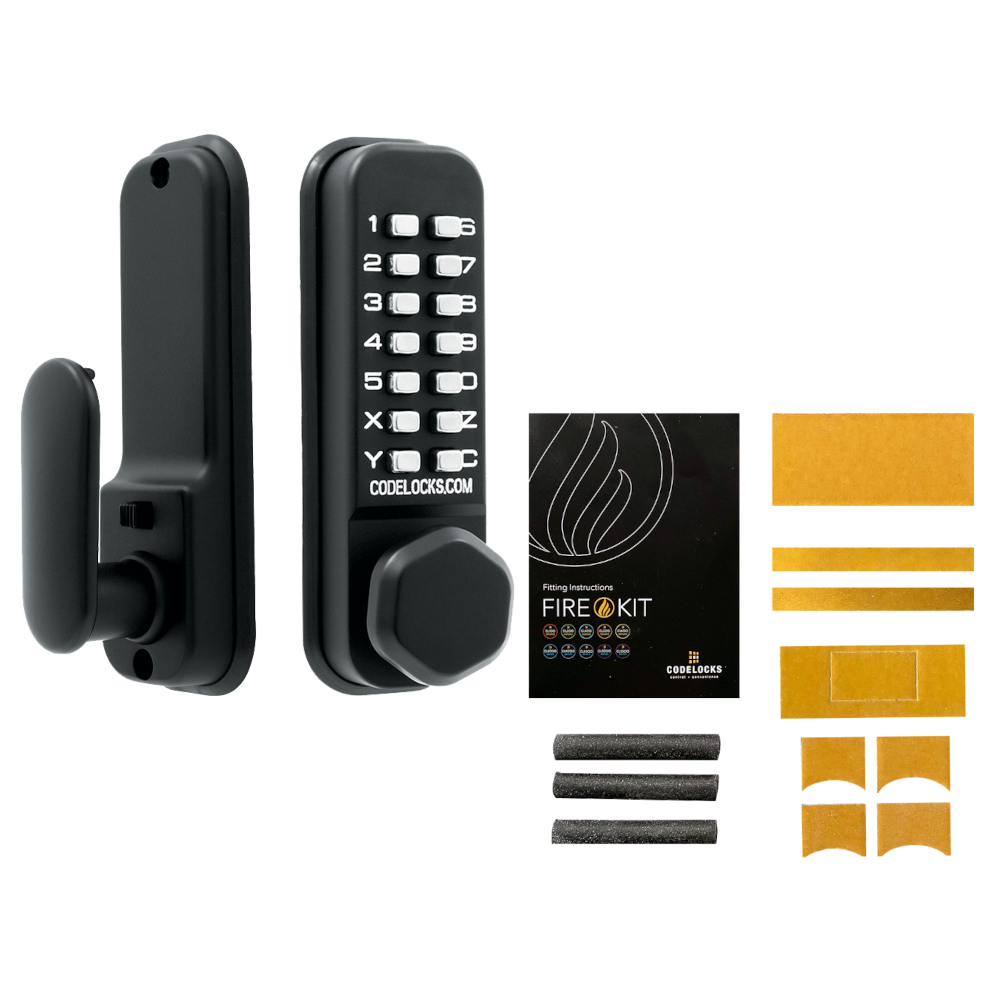 CL0255 Marine By Codelocks Digital Lock CL0255 With Fire Kit - Black