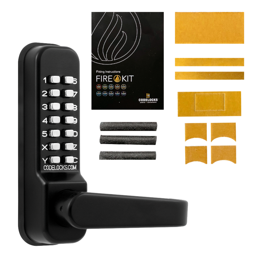 CL0400 Marine By Codelocks Digital Lock CL0410 Without Passage Set With Fire Kit - Black