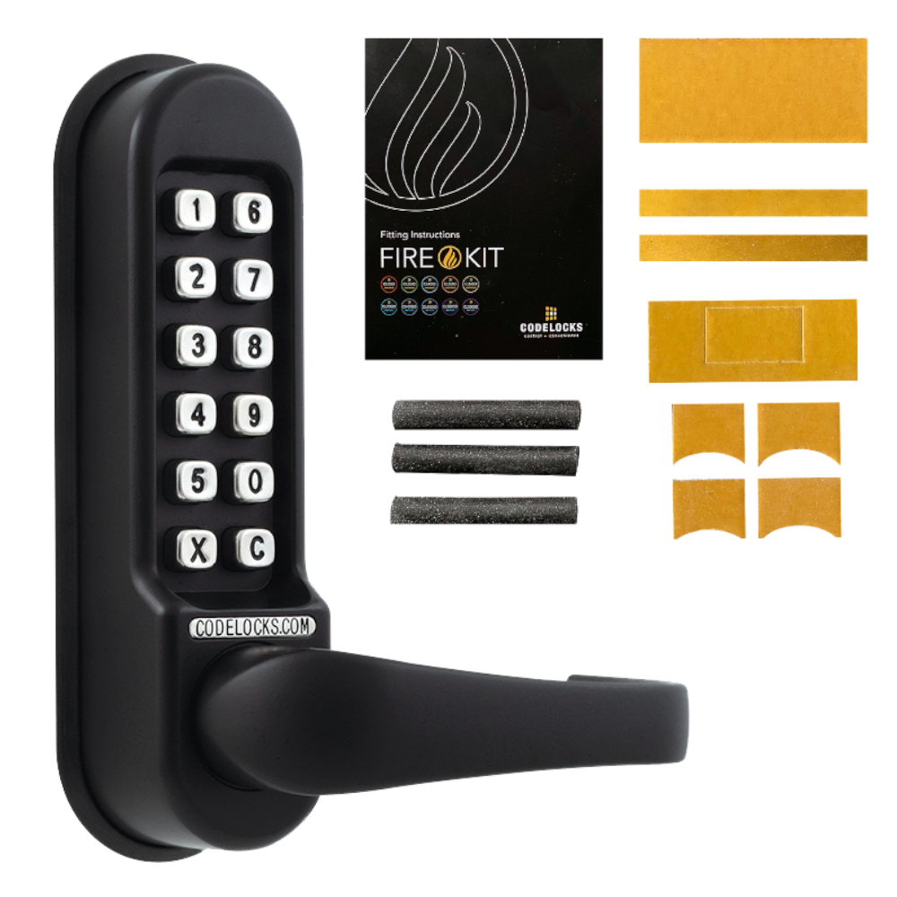 CL0510 Marine By Codelocks Digital Lock CL0510 Without Passage Set With Fire Kit - Black