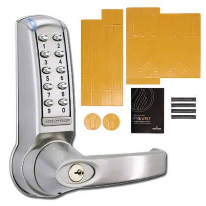 CODELOCKS CL4020 Battery Operated Digital Lock CL4020 SS FKP - Brushed Steel PVD