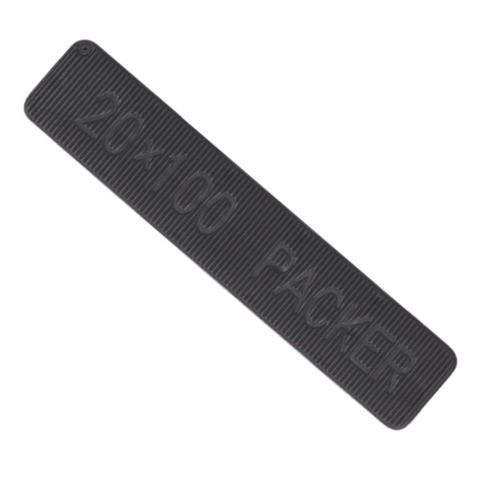 ALDRIDGE Flat Glazing Packers 100mm Length x 20mm Width (1000 PACK) 4mm Depth - Grey