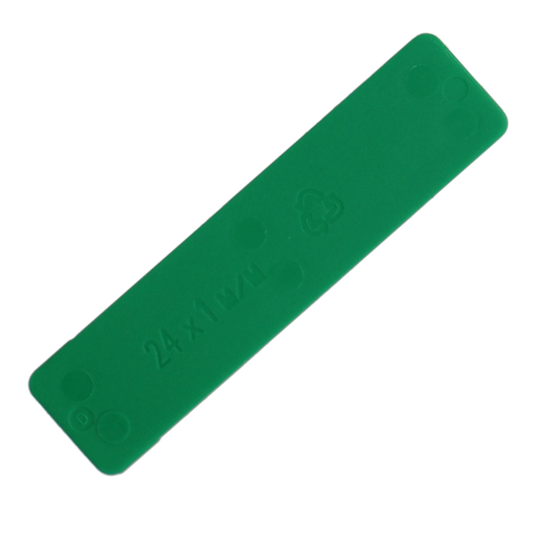 ALDRIDGE Flat Glazing Packers 100mm Length x 24mm Width (1000 PACK) 1mm Depth - Green