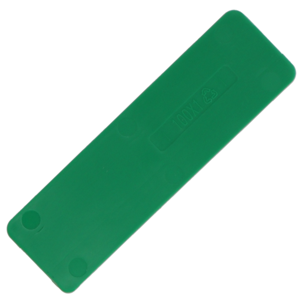 ALDRIDGE Flat Glazing Packers 100mm Length x 32mm Width (1000 PACK) 1mm Depth - Green