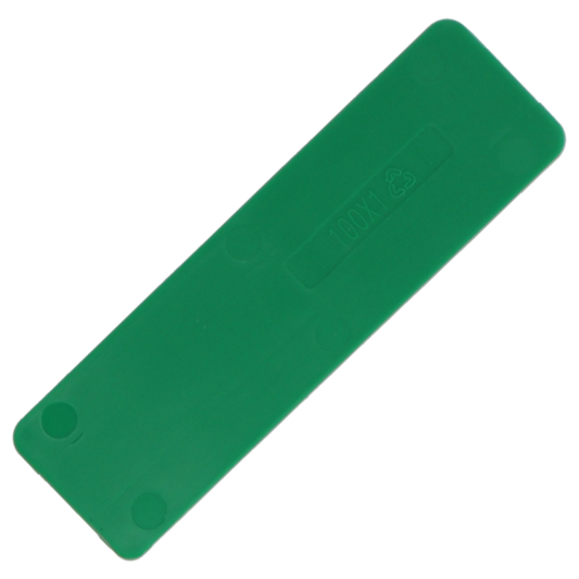 ALDRIDGE Flat Glazing Packers 100mm Length x 32mm Width (1000 PACK) 1mm Depth - Green