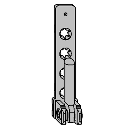 MACO TBT Pivot Post 52483 With 3mm Positioning Pin To Suit UPVC Silver