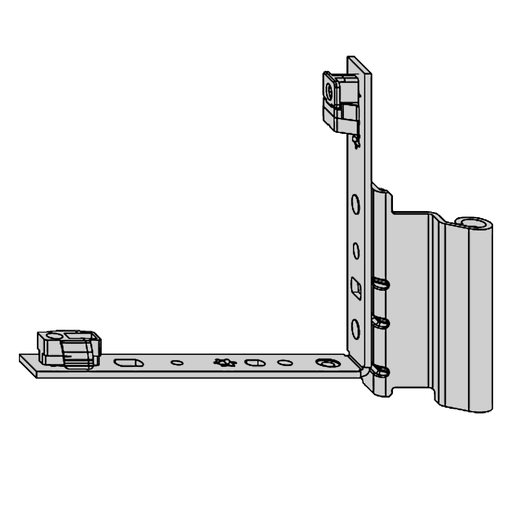 MACO TBT Rebated Corner Support 12/20-9 To Suit 9mm Eurogroove UPVC 54890 Right Hand - Silver