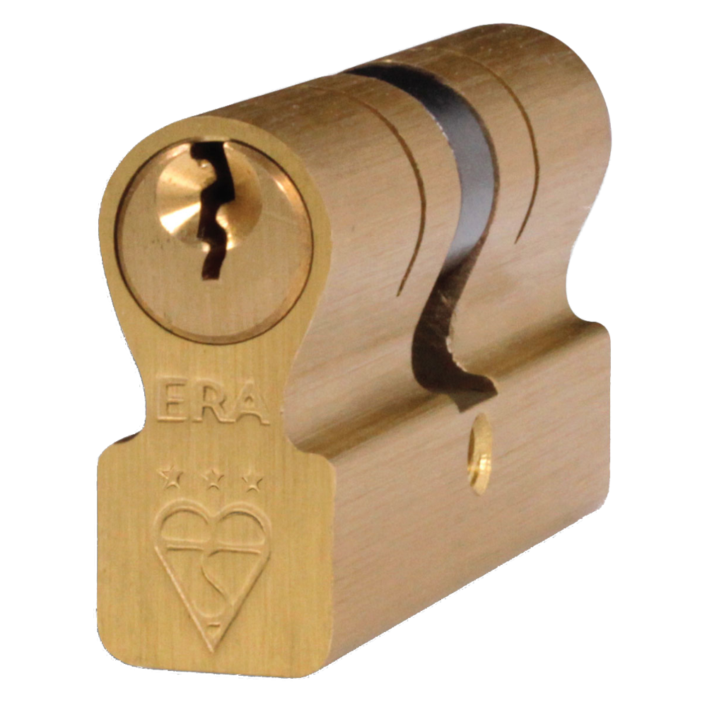 ERA Invincible BS Kitemarked 3 Star Double Cylinder 80mm 40/40 35/10/35 Keyed To Differ - Brass